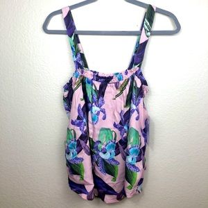 NWT! Hurley Floral Flowy Tank Top Size Large